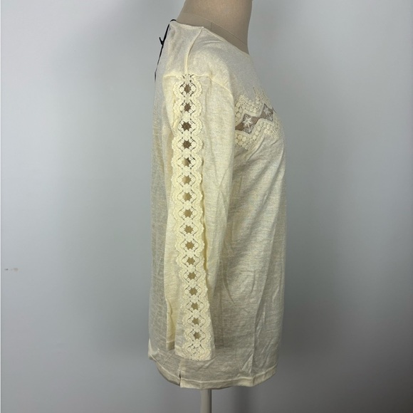 Leo & Ugo Lightweight Sweater Pale Yellow NWT - Picture 5 of 7